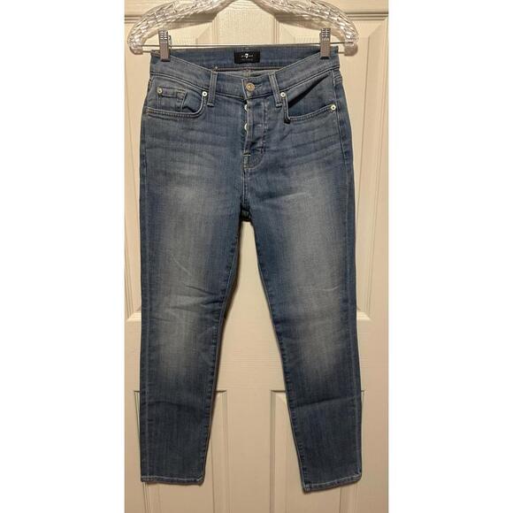 7 For All Mankind button fly, Straight leg Josefina Jeans - Picture 2 of 6